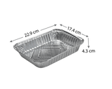 Aluminum Container With Lid 23x17x4.3 cms  (400Pc / Carton)