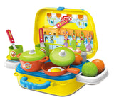 Role Play Kitchen Playset Toy Kids Pretend Cooking Kit Food - Little Angel