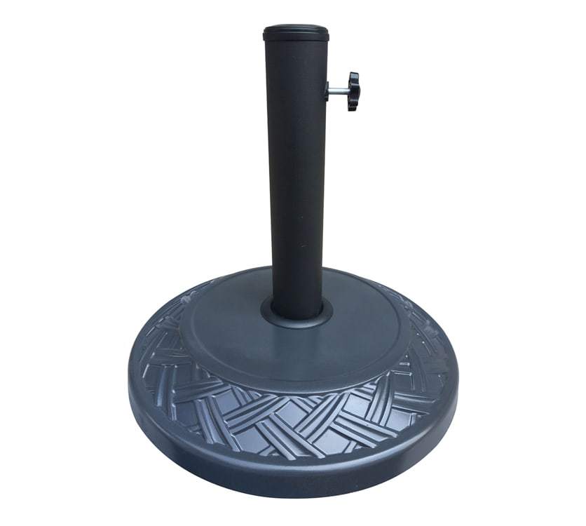 Concrete Umbrella Base - Wooven Design (16 kg, Black)
