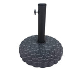 Concrete Umbrella Base - Stone Design (16 kg, Black)