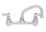 Fisher 8 Center Adjustable Wall Mounted Commercial Kitchen Faucet With Swing Spout - SnapZapp