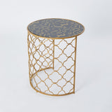 Printed Cylindrical 2-Piece Accent Table Set - 52x52x57 cms - Lifestyle