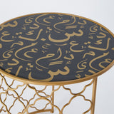 Printed Cylindrical 2-Piece Accent Table Set - 52x52x57 cms - Lifestyle