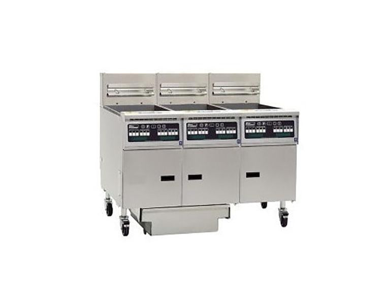 Pitco 3-SE14T-C/FD Electric 3-Split well fryer With Computer Controls, Built in Filter Drawer