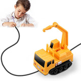 Inductive Truck Toy Inductive Engineering Vehicle Inductive Toy Follow Drawn Black Line for Kids