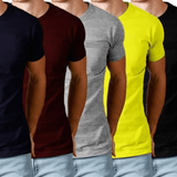 Pack Of 5 Casual Round Neck T-Shirts For Men (160 GSM) - Random Colours