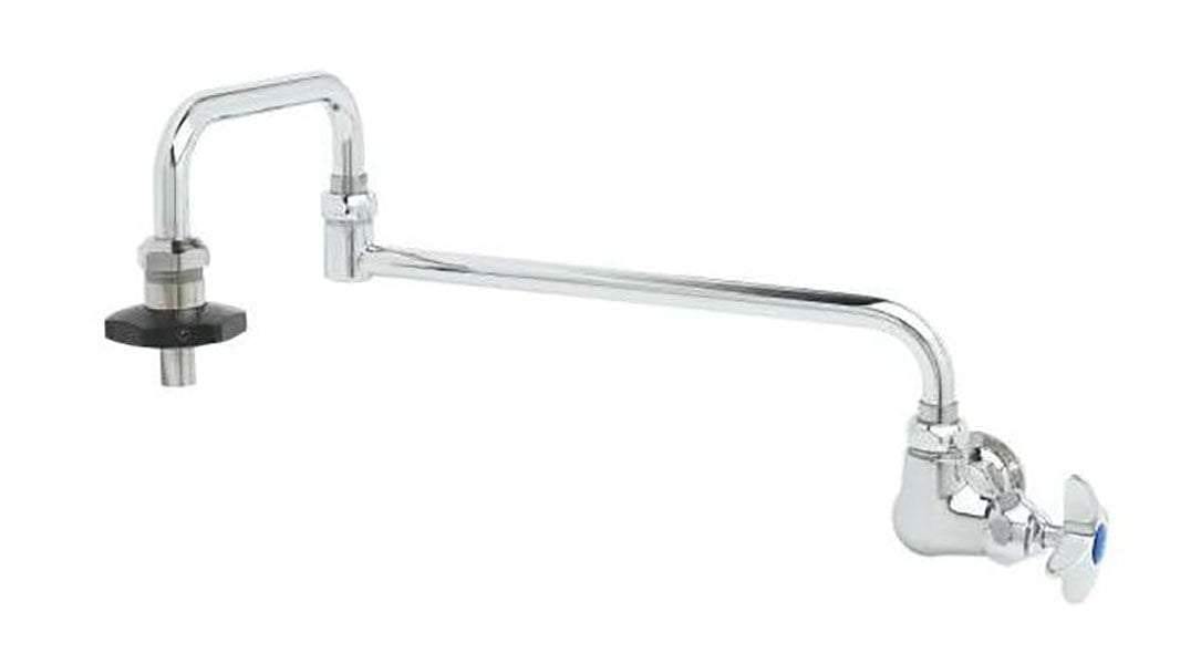 T&S Pot Filler, Wall Mount, Single Control, 18" Double Joint Nozzle, Insulated On-Off Control - SnapZapp