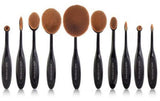 Professional Make-Up For You Foundation brush 10 Pcs set makeup tool Black