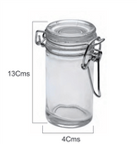 Mini reusable hermetic jar with pressure lock 130x40mm (12Pc Pack)