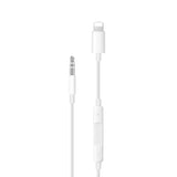 Lightning to 3.5mm Male Aux Stereo Audio Cable,  Premium Car Aux Cord For iPhone 7 / 7 Plus Perfect Compatible of iOS 10.3/11 and later with Volume Control and Switch Songs(White)