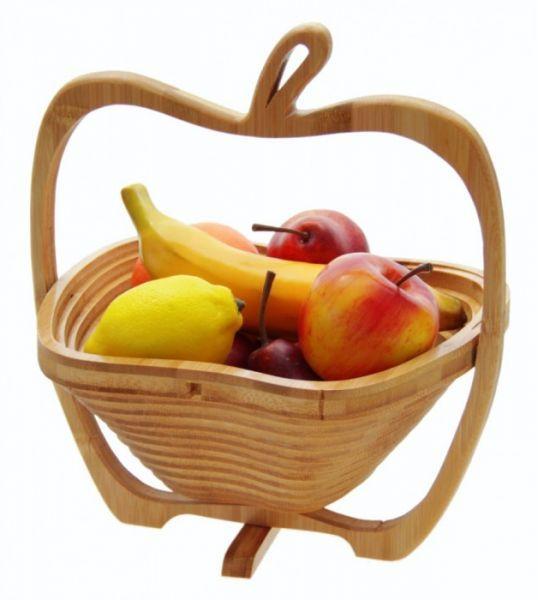 Foldable Bamboo Fruit Basket - SquareDubai