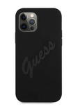 Guess Silicone Hard Case with Vintage Script for iPhone 12 Pro Max (6.7")