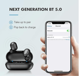 Haylou GT1 Bluetooth 5.0 Sports HD Stereo Touch Control Ear Buds with IPX5 Waterproof/Fast Connection/Mini Case(Only 30g)/Total 12H Playtime
