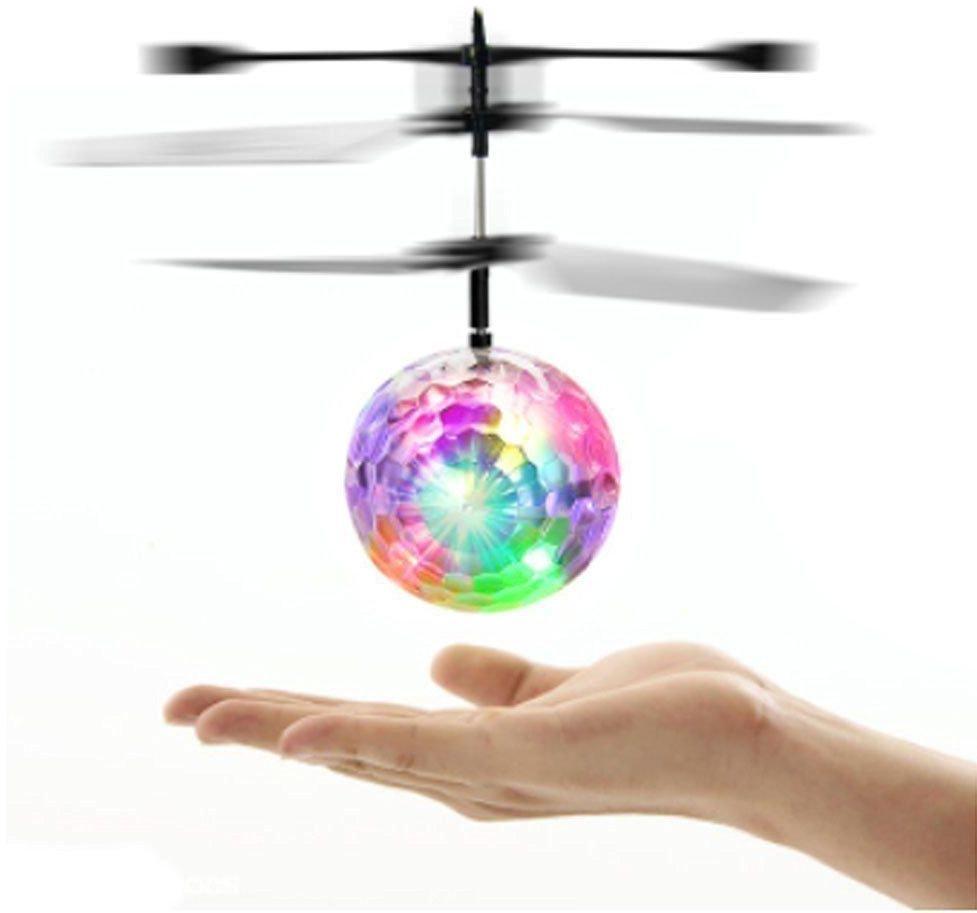 Mini Flying RC Ball,  Infrared Sensing Induction Disco Lighting Bird Toy Colorful LED Flashing