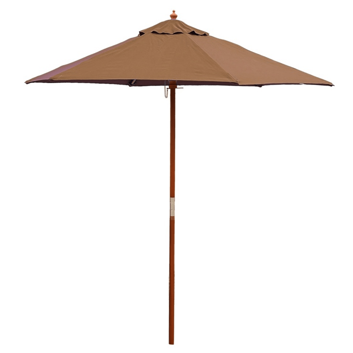 Standard Wooden Umbrella - Terra, 2 m x 6 Steel Ribs