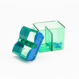 Snack in the Box NEW Little Finger-Friendly Eco-Friendly Reusable Snack Box Container by Precidio Design, (Green)