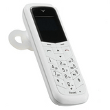 Mini white Wireless Handsfree Bluetooth Phone Headset Music Dialer Keys Caller ID LCD