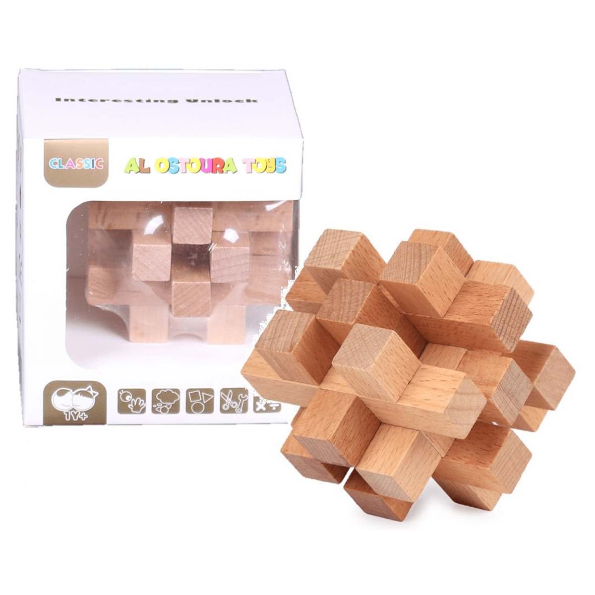 Wooden Educational Toys Interesting Unlock Wooden AB205