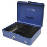 Cash Box Steel Blue Color With key lock, 330 x 235 x 90 mm, 12 Inch