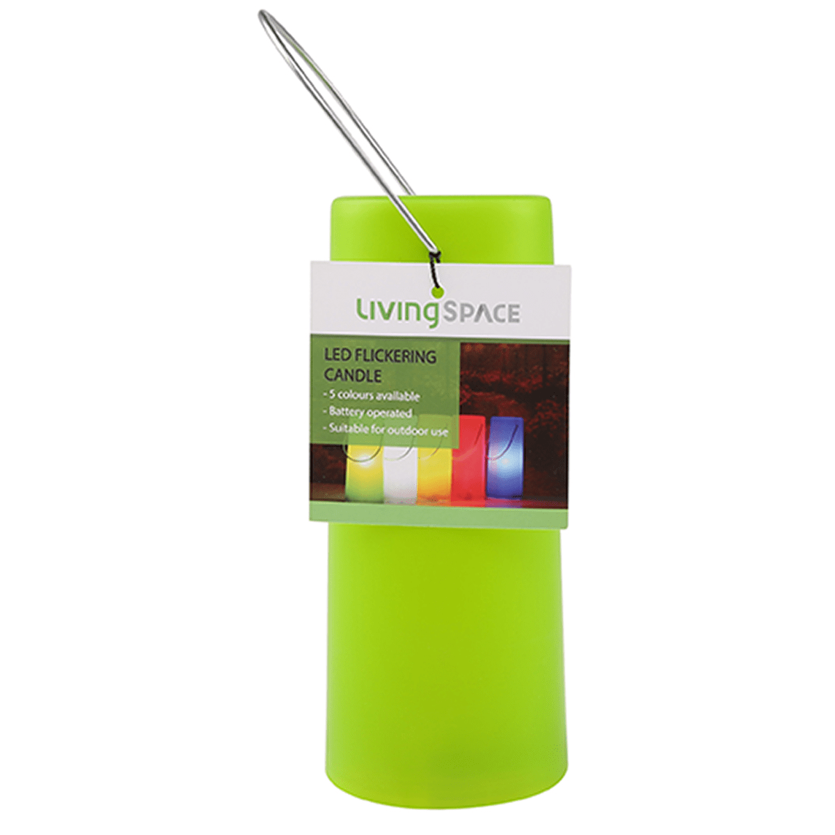 Living Space LED Flickering Candle Green