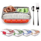 Electronic Insulated Lunch Box Stainless Steel / Car Electric Heating