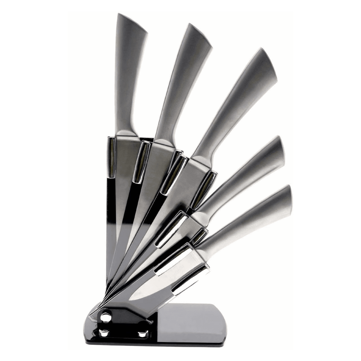 6 Pcs Stainless Steel Knives Set with Stand - SnapZapp