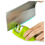 Two Stages Ceramic Knife Sharpener with Non-Slip Rubber Base