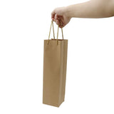 Premium Kraft Paper Bottle Gift Bags with Handles 36x10x10 cms (10Pcs Pack)