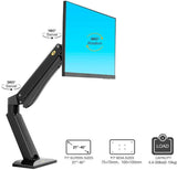 Monitor Arm Desk Mounts Monitor Stand For  27"-40" with Gas Spring (Black) (22-40", Single Monitor)