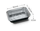 Aluminum Container With Lid 26x19x5.7 cms  (400Pc / Carton)