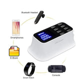 Multi-port USB Fast Charger LCD Display Power Adapter