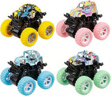 4 Pack Four-wheel Pull Back Cars Toys Mini Inertia off-road Boy Girl Car Stunt Car, Kids Early Educational Vehicles -Kids Birthday Party Favors Gift