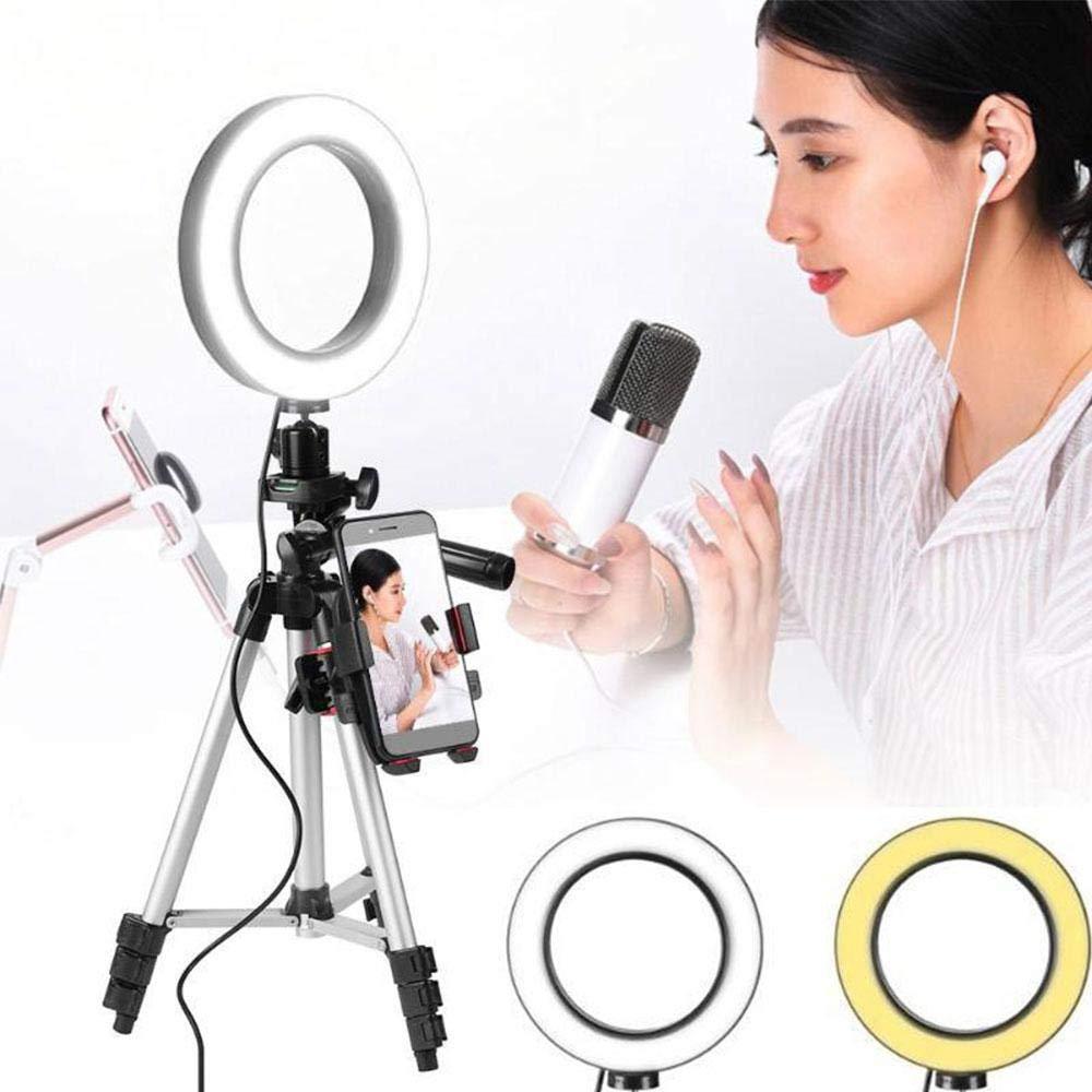 Selfie Ring Light with Tripod Stand and Phone Holder 10 Inches