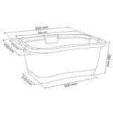 Keeeper ergonomic breathable laundry basket, Plastic, taupe, 65 x 45 x 28.5 cm