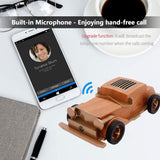 Wooden Wireless Speaker, Retro Car Shape BT4.2 Bluetooth