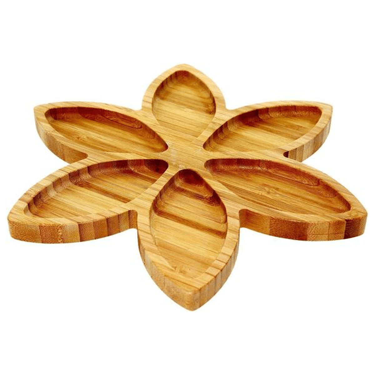 Liying Bamboo Brown Flower Shape Plates & Dishes