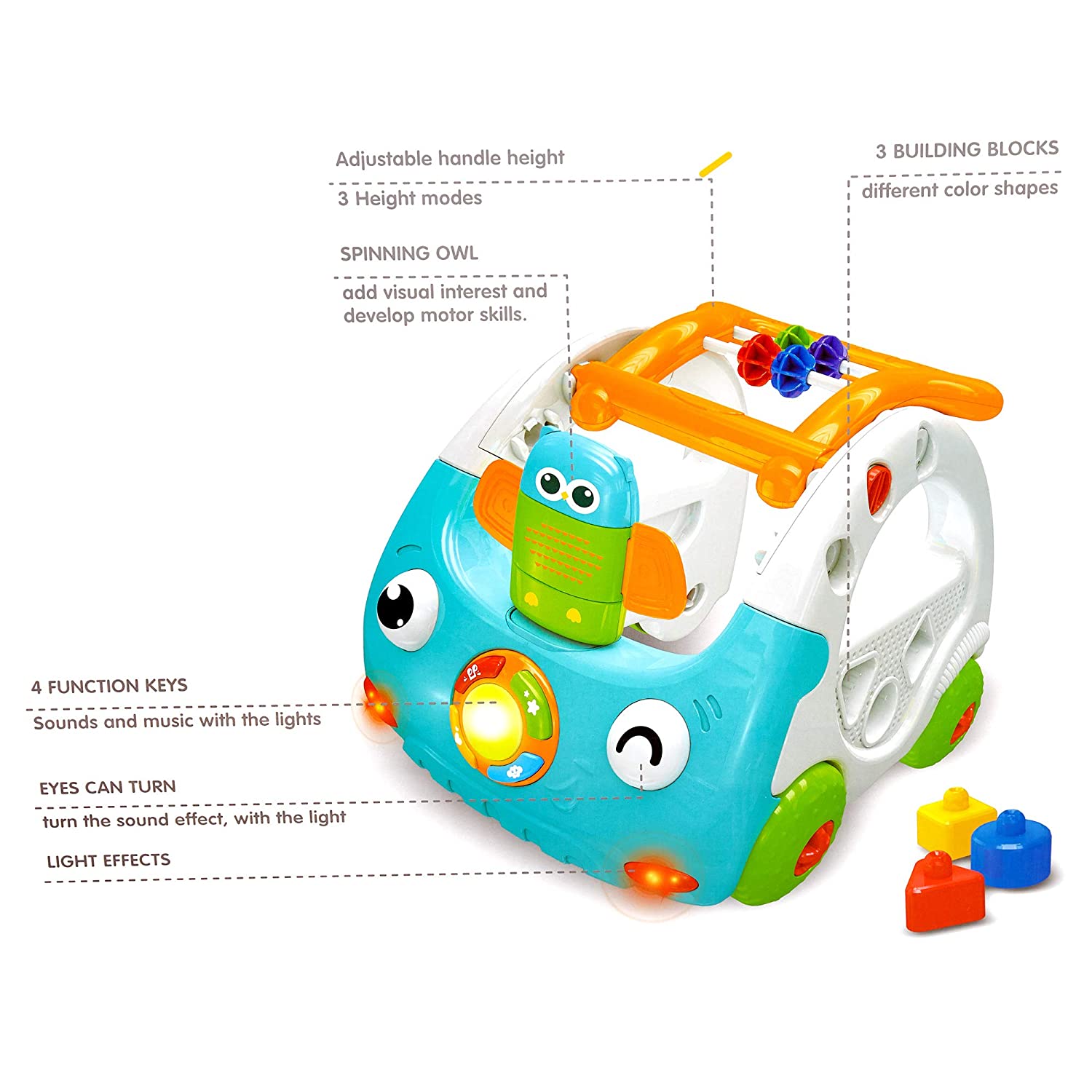 LITTLE ANGEL- 3-in-1 Baby Sit to Stand Interactive Learning Walkers