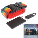 3 In 1 Travel Security Kit Resettable Combination Padlock Set Locks + Belt Strap + Id Tag - SnapZapp