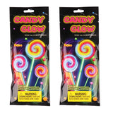 Light-up Glowstick A Rotatable Candy Glow Colored Lollipop 8"