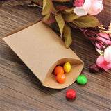 Kraft Paper Pillow Gift Boxes  with Hemp Rope, (50 Pcs Pack)