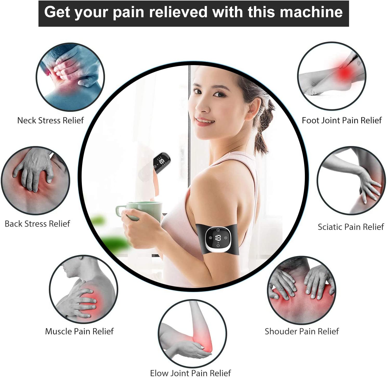Wireless Tens Unit Sciatica Lower Back Pain Knee Pain Relief