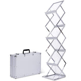 Zigzag Brochure Stand A4 Foldable Silver/White with Box