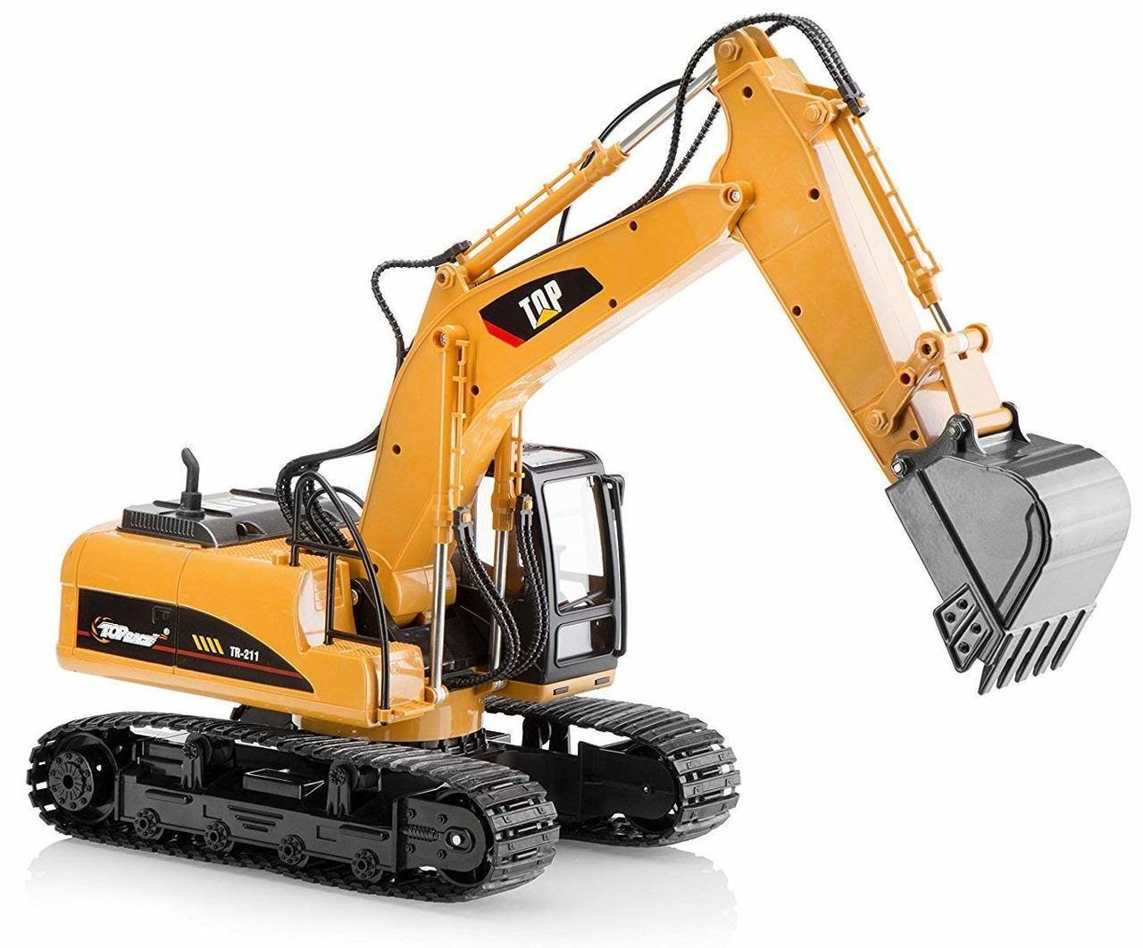 15 Channel Full Functional Remote Control Excavator Construction Tractor Toy - SquareDubai