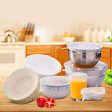 6Pcs / Set Silicone Fresh-keeping Cover Silicone Wrap Stretchable Multi-function Fruit Vegetable Cling Film Camping Kitchen Food Covers