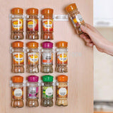 20 Jars Clip n Store Spice kitchen Organizer - 4 Strips x 5 Use Alone or Together - SquareDubai