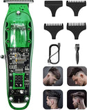 DSP Hair Trimmers for Men Cordless T-Blade Outliner Zero Mustache Trimmer Hair Clippers for Cutting Hair Mens Beard Trimmers with LED Display (Green)