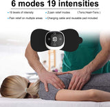 Wireless TENS Machine for Pain Relief TENS Unit Heated Rechargeable Muscle Stimulator EMS Massage Portable Pain Management Device for Back Knee, Sciatica Arthritis Muscle and Joint Pain Relief