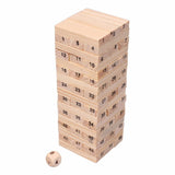 Mini Tower Wood Block Stacking Game - 51 Pcs