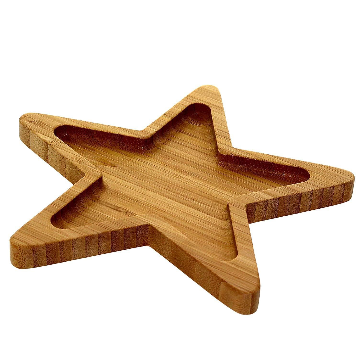Star Shape Bamboo,Brown - Plates & Dishes
