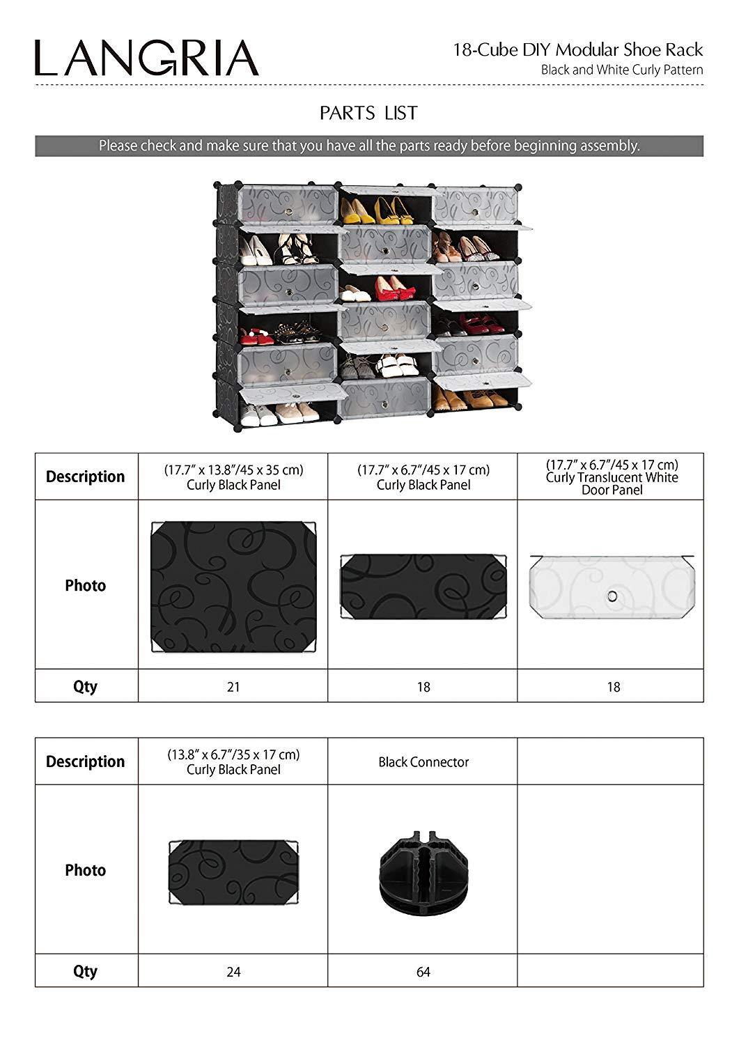 18 Cubes DIY Plastic Modular Organizer Shoe Cabinet - SnapZapp